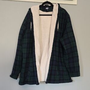 Lands' End Fleece-Lined Plaid Jacket
